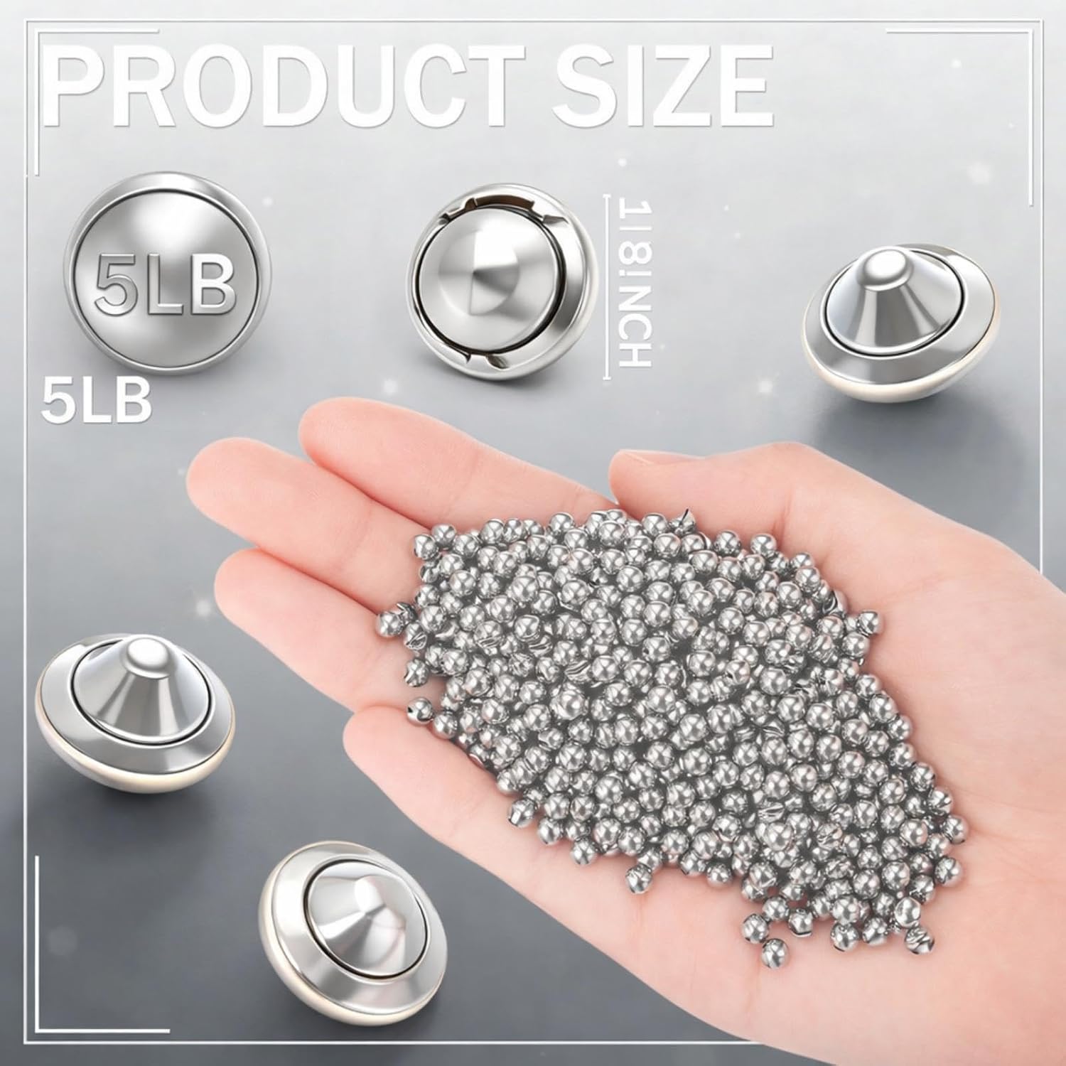 5 Lb 1/8" 304 Stainless Steel Tumbling Media Ballcone Shot Jewelry Tumbler Finishing, Anti-Rust, Jewelry Making, Polishing, Metal Finishing in Rotary and Vibratory Tumblers