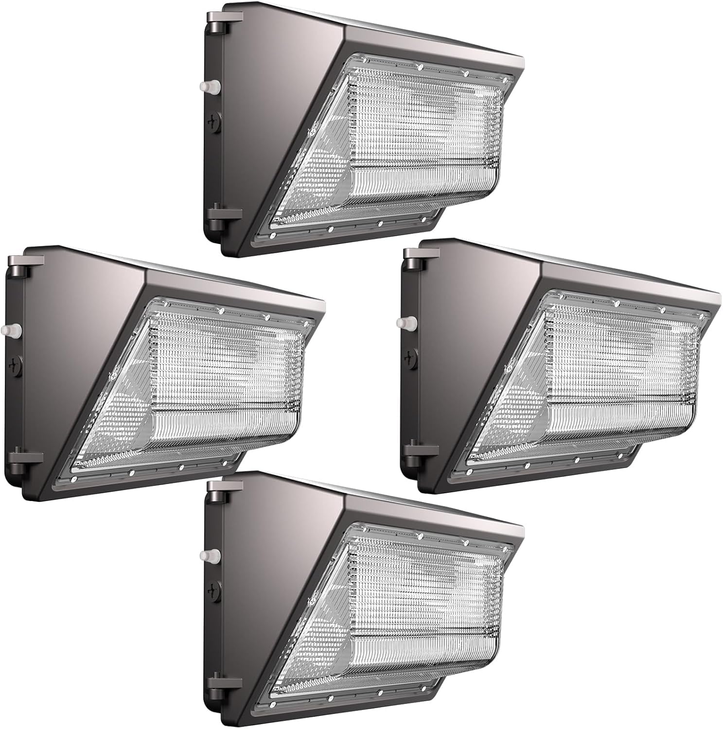 Lightdot 4Pack 250W LED Wall Pack Lights, 100-277v Dusk to Dawn with Photocell, 37500Lm(150Lm/W) 5000K IP65 Outdoor Exterior Lighting for Warehouse,Building,Yard,Factory,Garage, ETL(Height:20-40ft)