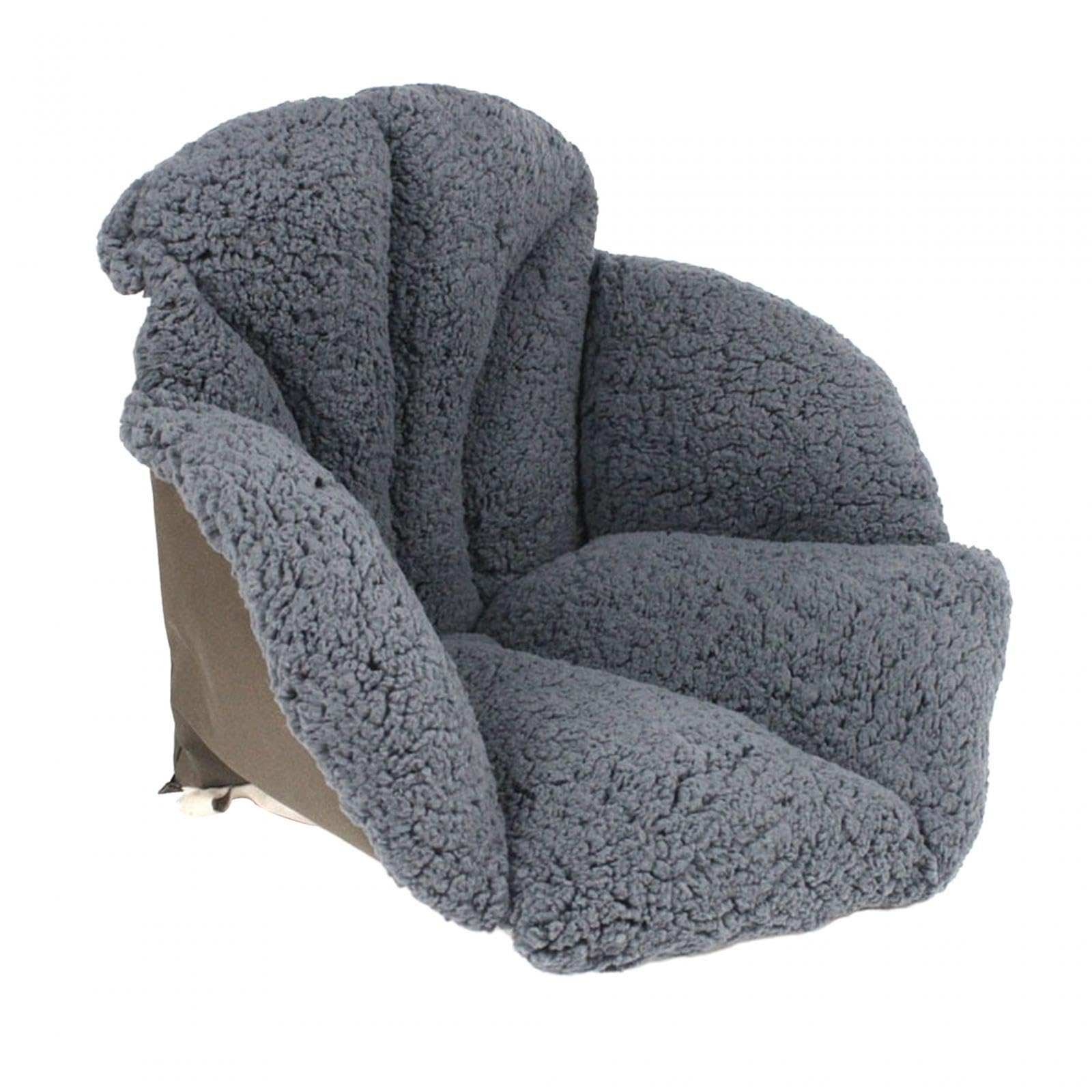 Cuscino for sedia da ufficio, sedile da scrivania con schienale, caldo e confortevole, con supporto lombare for la camera da letto invernale del dormitorio