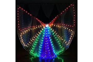 LED Light Up Angel Butterfly Wings with Colorful Wings