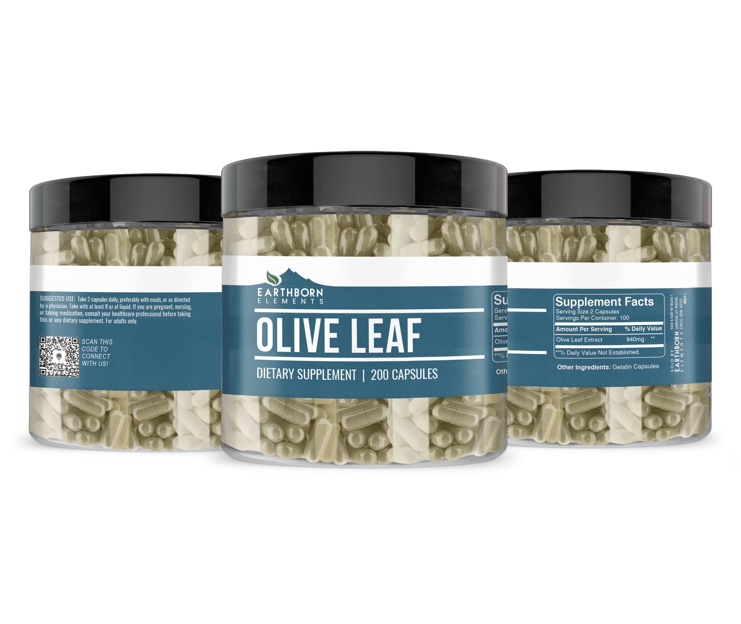 Extracto de hoja de olivo 200 cápsulas, puro y sin diluir, sin aditivos 2