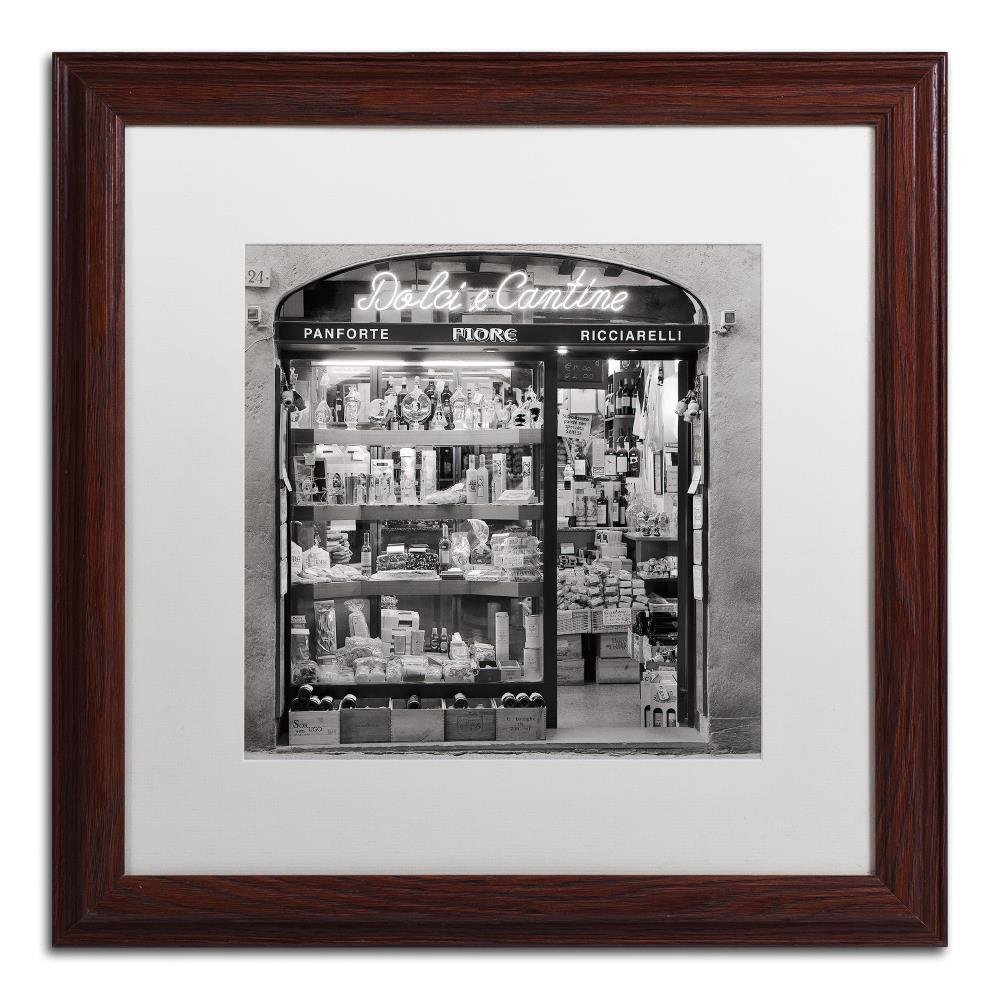 Dolci e Cantine by Alan Blaustein, White Matte, Wood Frame 16x16-Inch