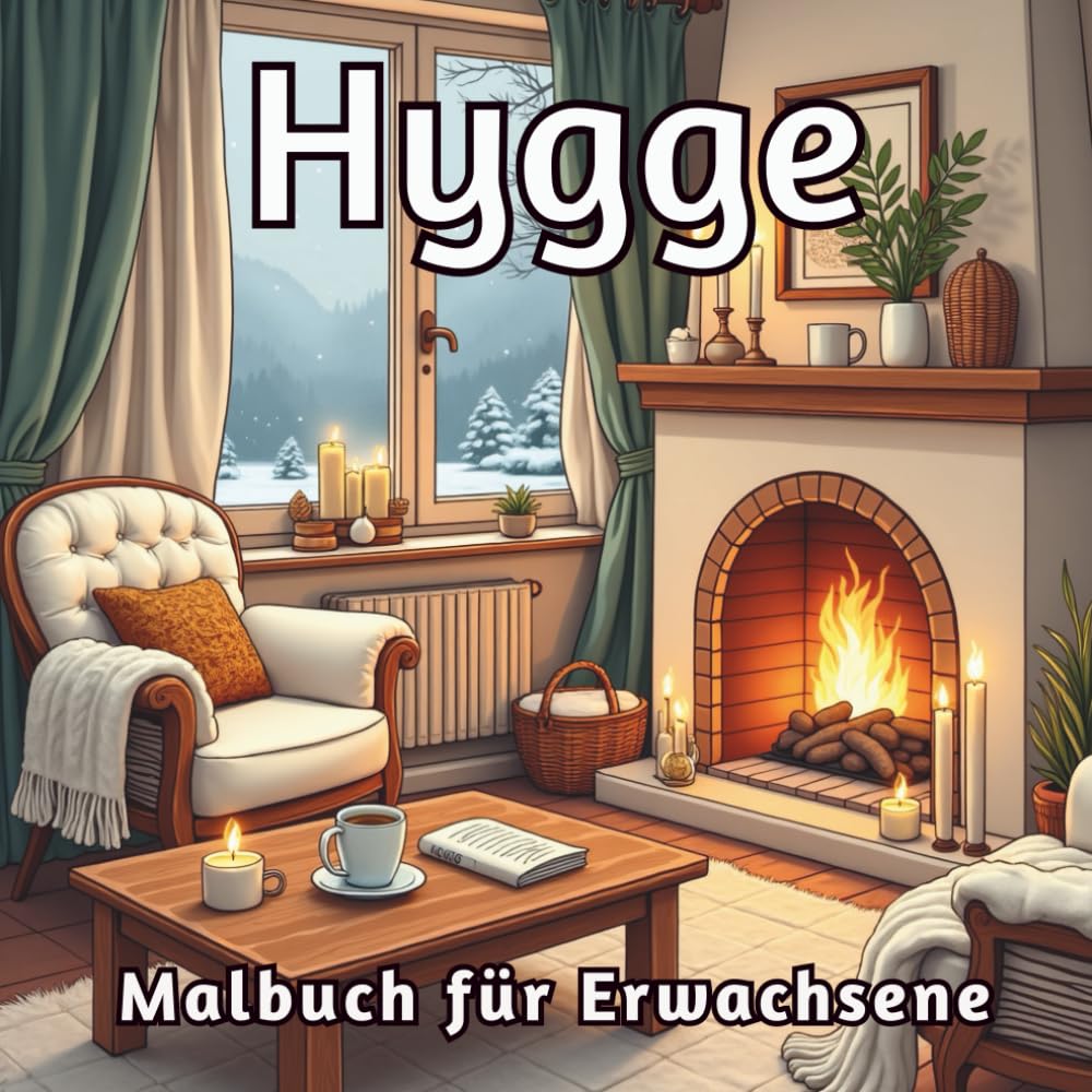 Hygge-Malbuch für Erwachsene: Entspannende Wohlfühlmotive Beruhigende Ausmalbilder für Stressabbau, Achtsamkeit und kreative Entspannung