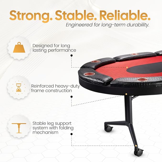 Mesa de Poker Plegable Triton Premium para 10 Jugadores miniatura 5