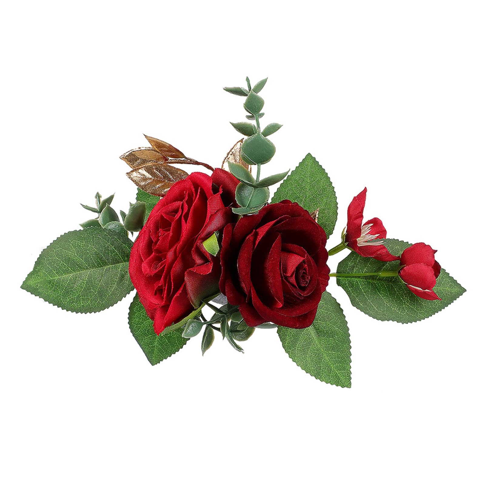 Silk Rose Flower Cake Toppers Wedding Decoration Artificial for Romance Occasion Floral Arrangement Artificial Silk Rose for Wedding Cake Toppers Floral Arrangement Anniversary Bouquet Crafting