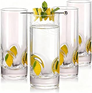4 Pcs Lemon Icon Shot Glasses - 3 oz Cute Shot Glasses with Heavy Base for Whiskey, Tequila, Vodka, Spirits & Liquors, Gin - Ideal for Bar, Home Restaurant Birthday Party Supplies