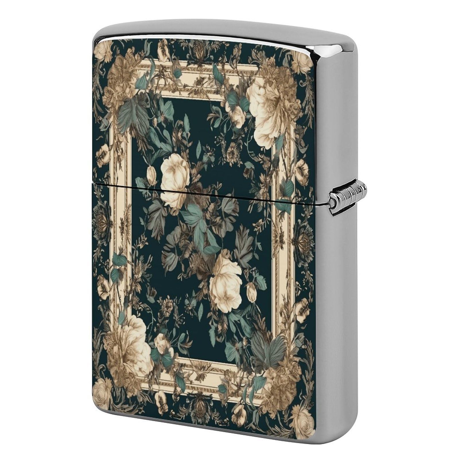 Fodpand Style Flowers On Frame Metal Lighter Case Cover Lighter Sleeve