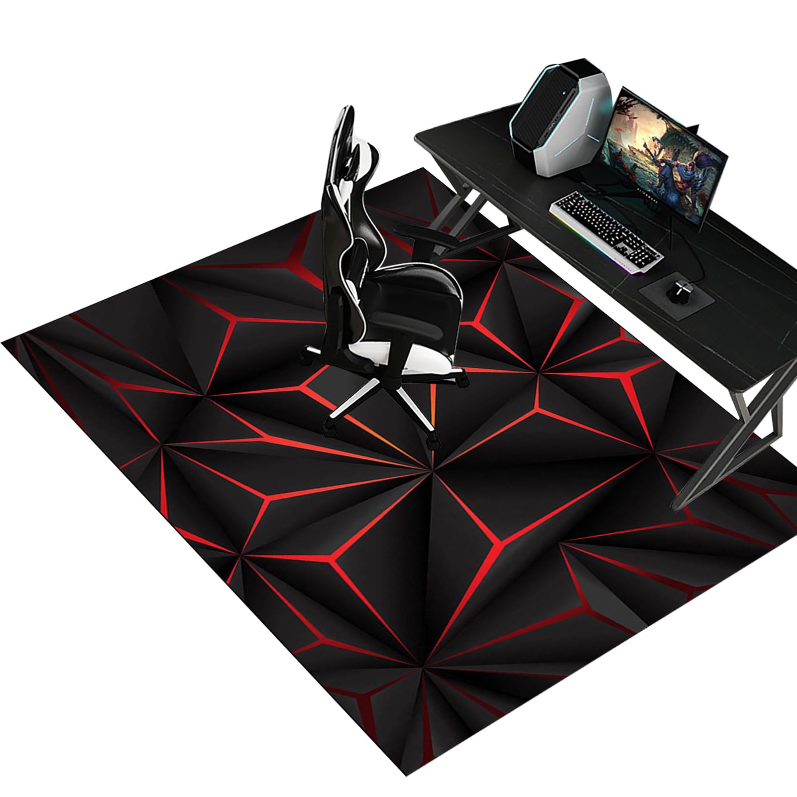 Durable Non-slip Rectangle Desk Chair Mat | Multi-Purpose for Office, Hardwood, Tile & Laminate Floors - 180 x 230 cm