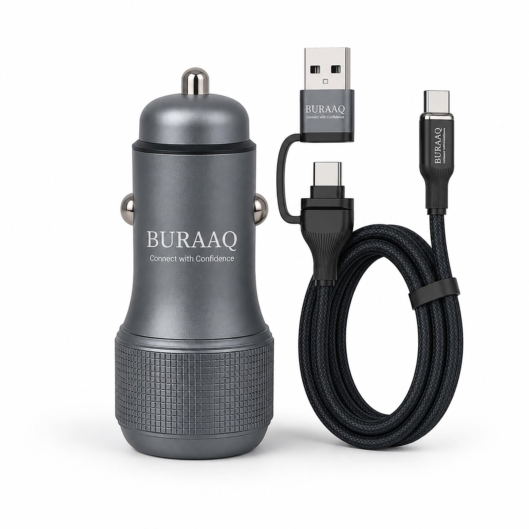 65 Watt Car Charger| Dual Output - 65W 3.0 QC USB & 25W PD| Car Mobile Charger| Compatible with All Samsung, iPhone, Oppo, OnePlus, Realme, Mi Phones| Car Charger Type C| BIS Certified|-image-42