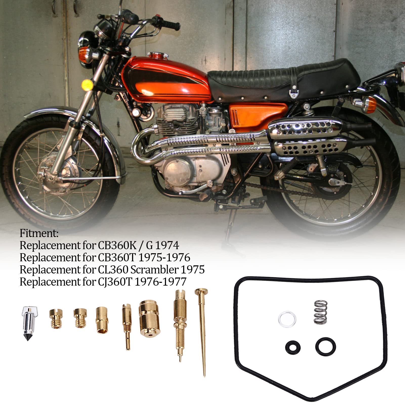 Amazon | CB360 CJ360T CL360 用キャブレター リビルドキット 高品質の 