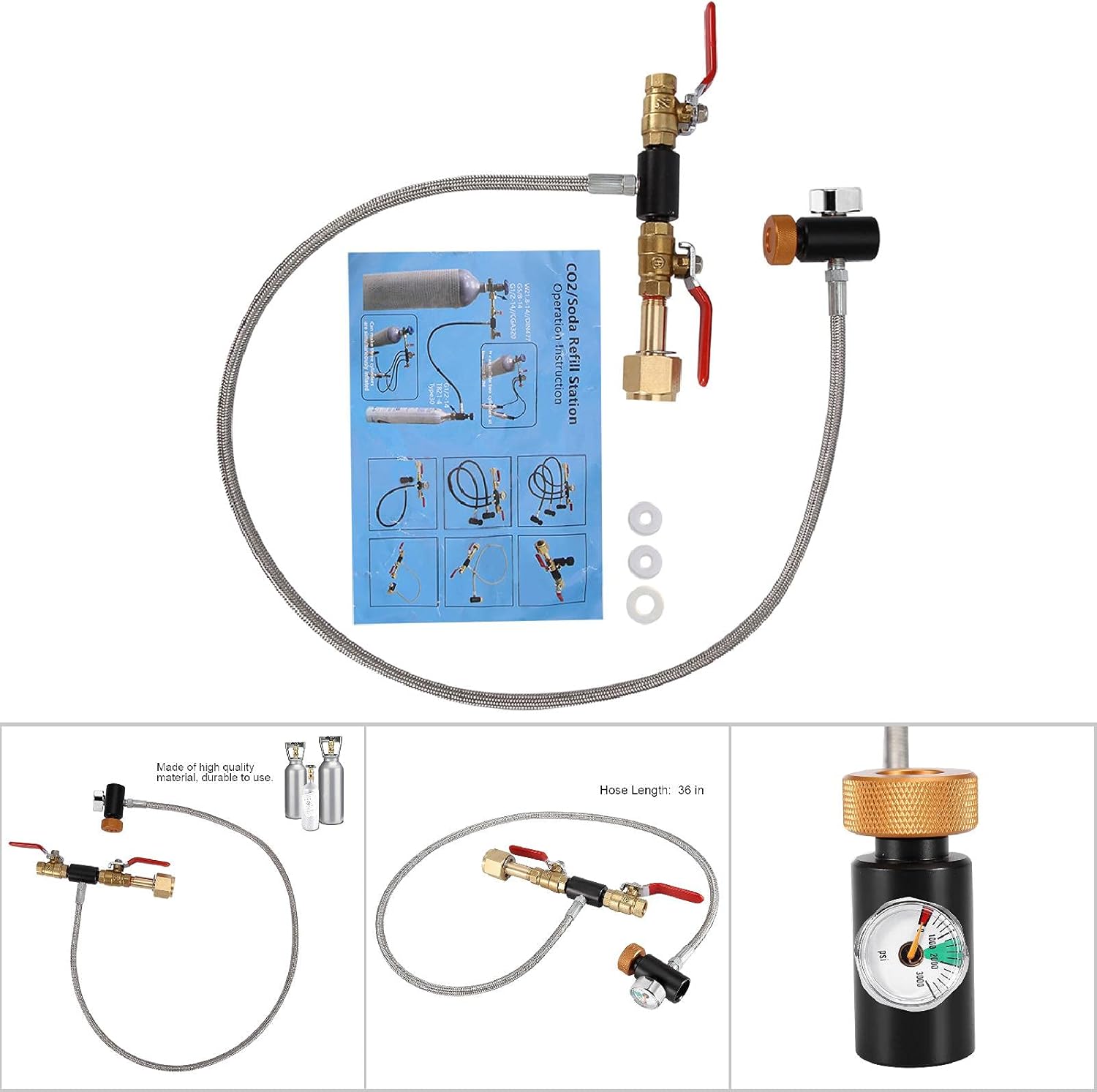 Buy G12 Co2 Cylinder Refill Adapter Co2 Tank Soda Refill Kit Fill Station Connector 36 Inch Hose Adapter Co2 Cylinder Refill Adapter Bottle Connector With Gauge For Co2 Filling Soda Tank Online Buy G12 Co2 Cylinder Refill Adapter Co2 Tank Soda Refill Kit Fill Station Connector 36 Inch Hose Adapter Co2 Cylinder Refill Adapter Bottle Connector With Gauge For Co2 Filling Soda Tank Online