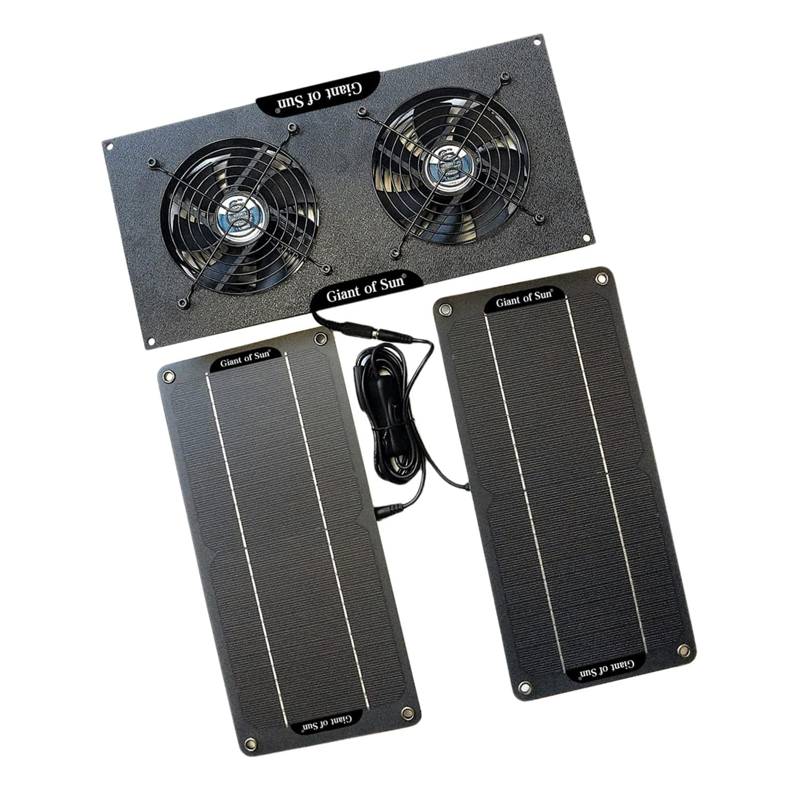 Buy TISHITA Solar Panel Powered Fan Dual Ventilator 100w Exhaust Fan