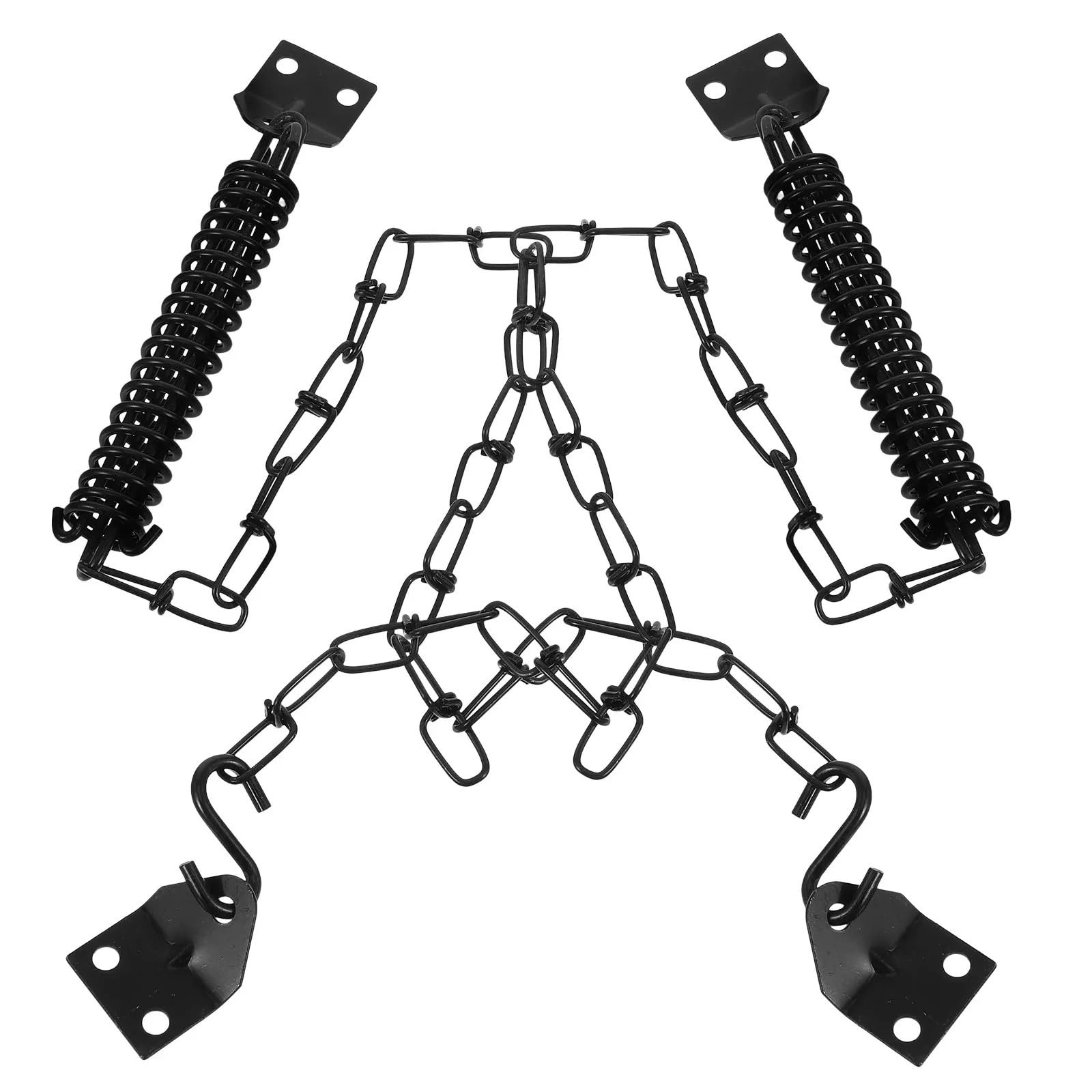 2 Jeux De Protège-chaîne De Porte En Métal Robuste