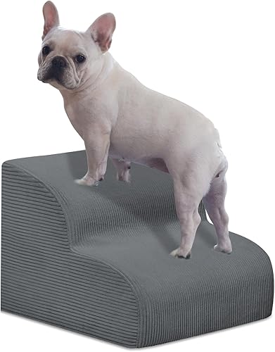 Miniatura 27 de Escaleras para perros, escalones para cama alta, 4 escalones para mascotas para perros pequeños, antideslizante, extraíble, lavable, rampa para