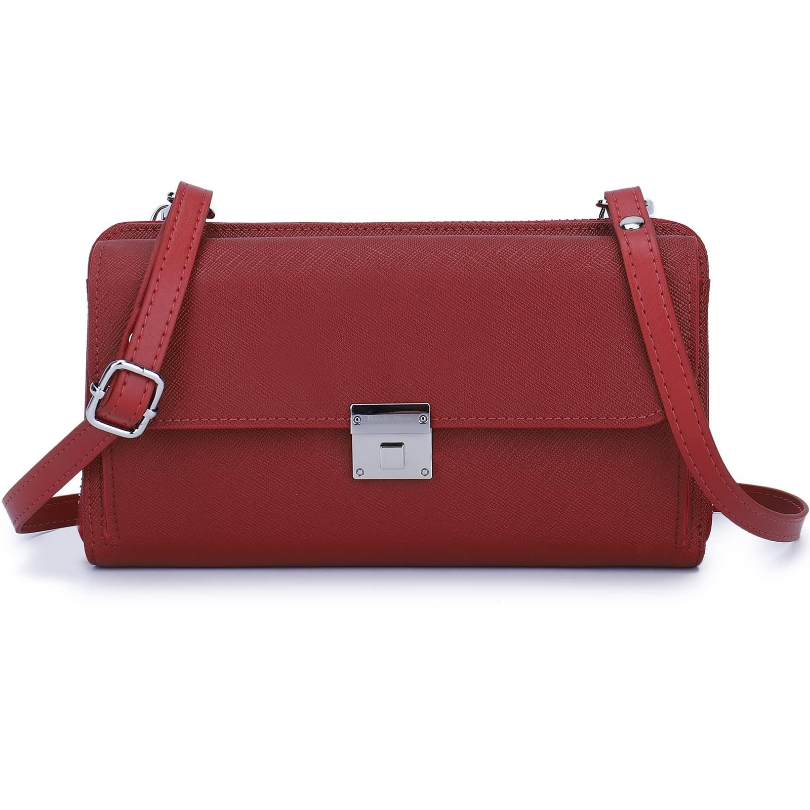 Perlvin AlinneSmall Crossbody Bag for Women Rfid Blocking Cell Phone Wallet Purse Clutch Handbag with 16 Card Slots