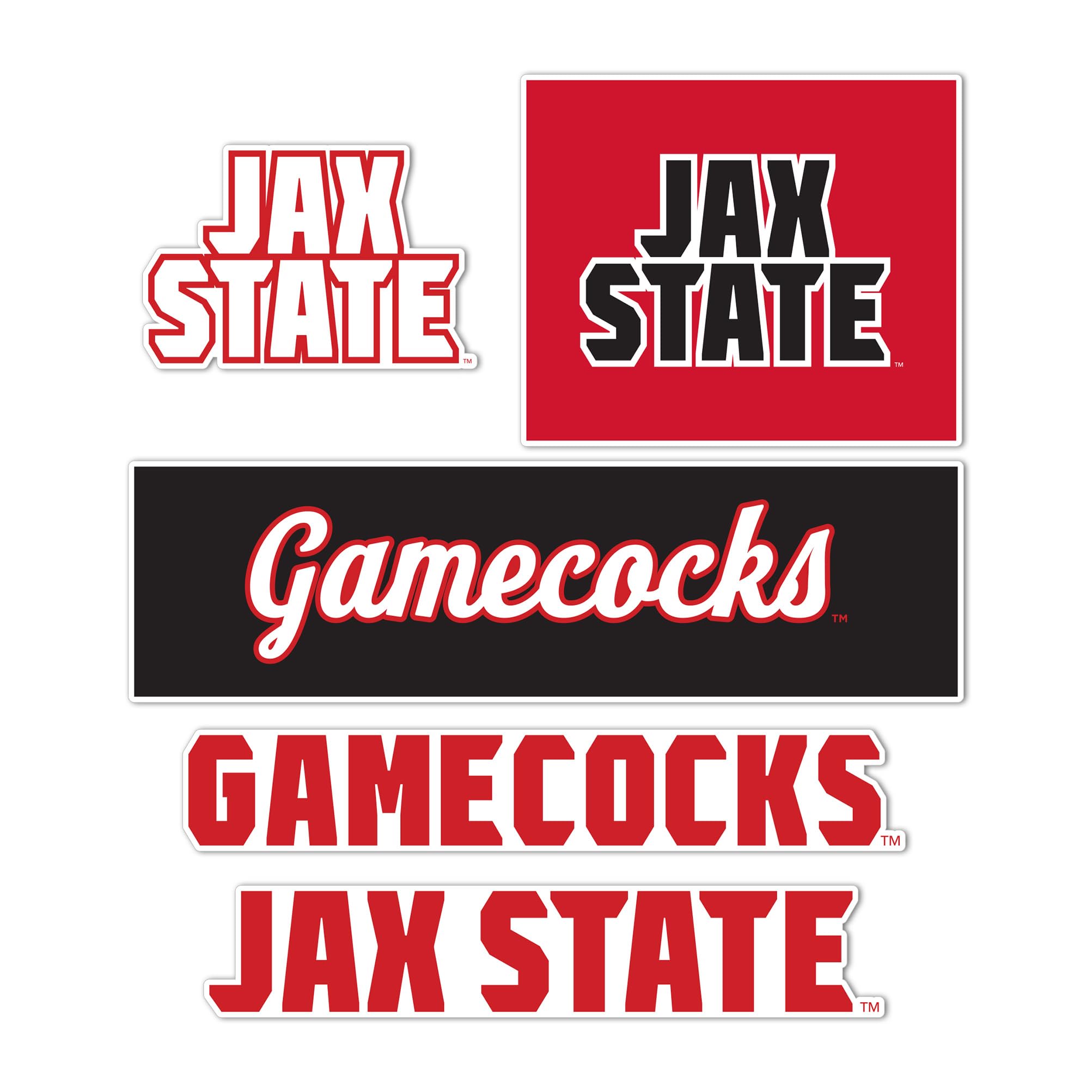Autocollant Jacksonville State University en vinyle type 2-3 pour gourde et ordi