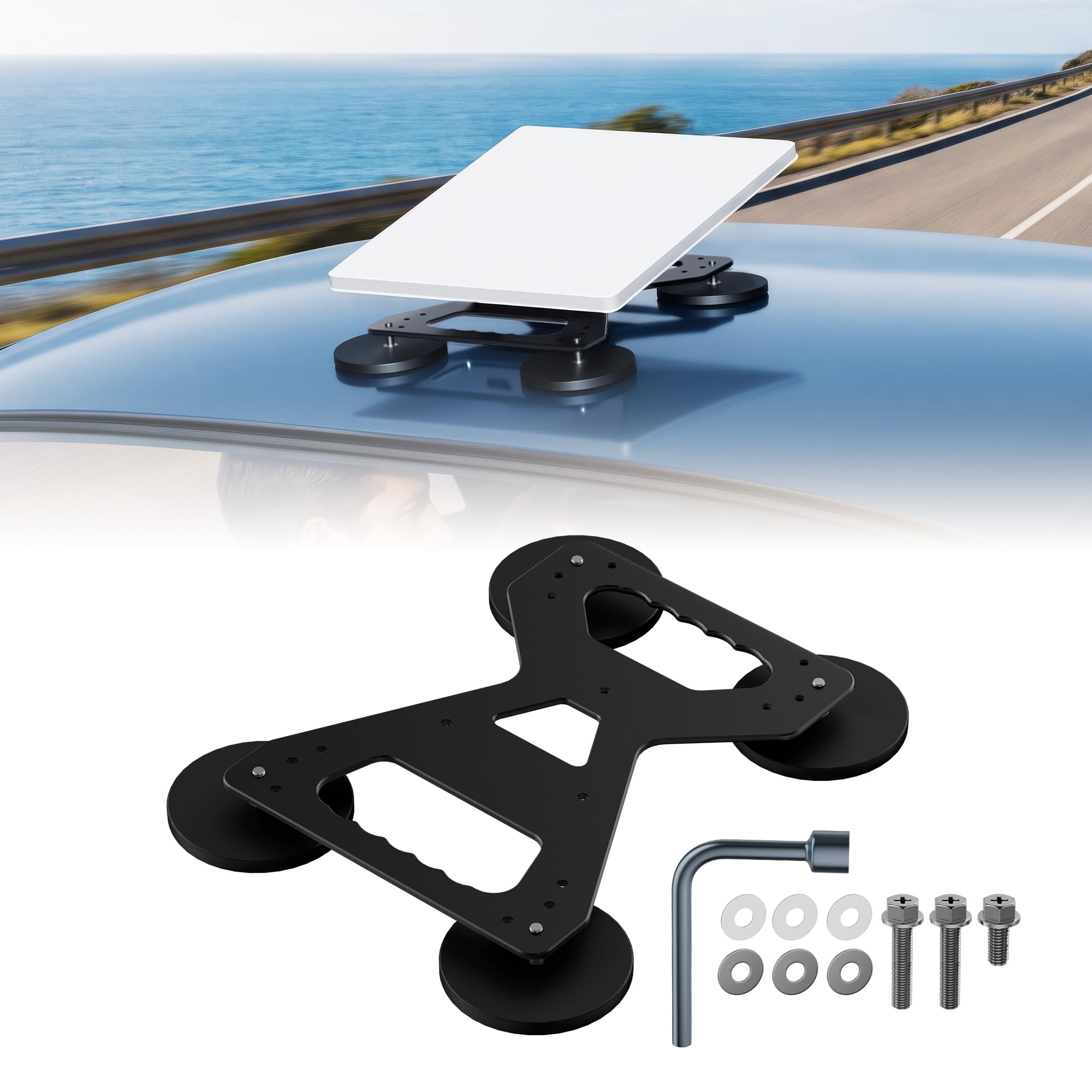 Starlink Mini Magnetic Car Mount, 350+LBS Heavy-Duty Magnet Base Roof Mount