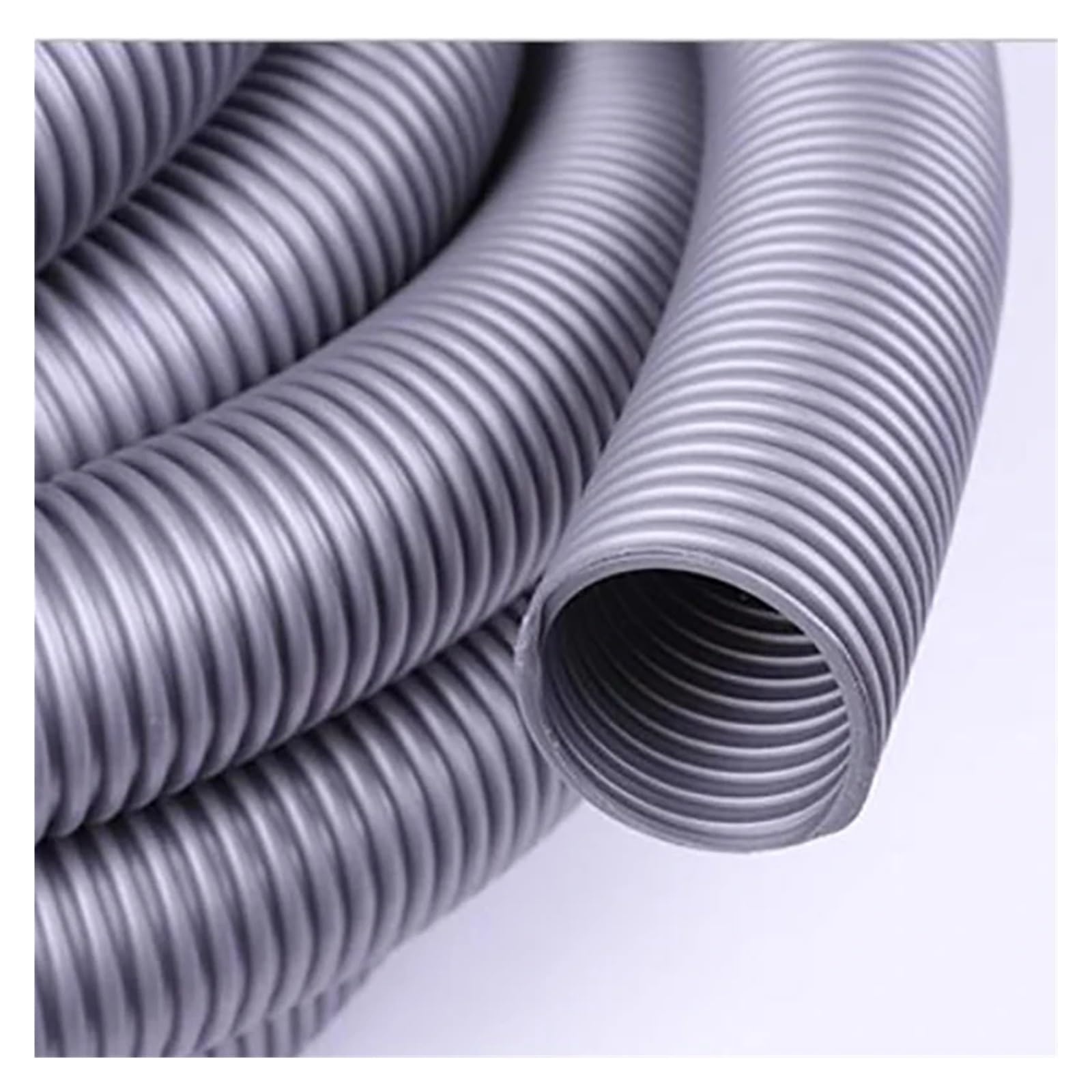 Tubo Flessibile For Aspirapolvere In PVC Grigio, Aspirazione Polvere, Tubo Di Scarico Fumi, Tubo Dell'aria, 1 Metro, Diametro Interno 30-100 Mm, 1000 Mm, 1 Pezzo(Inner Diameter 35mm)