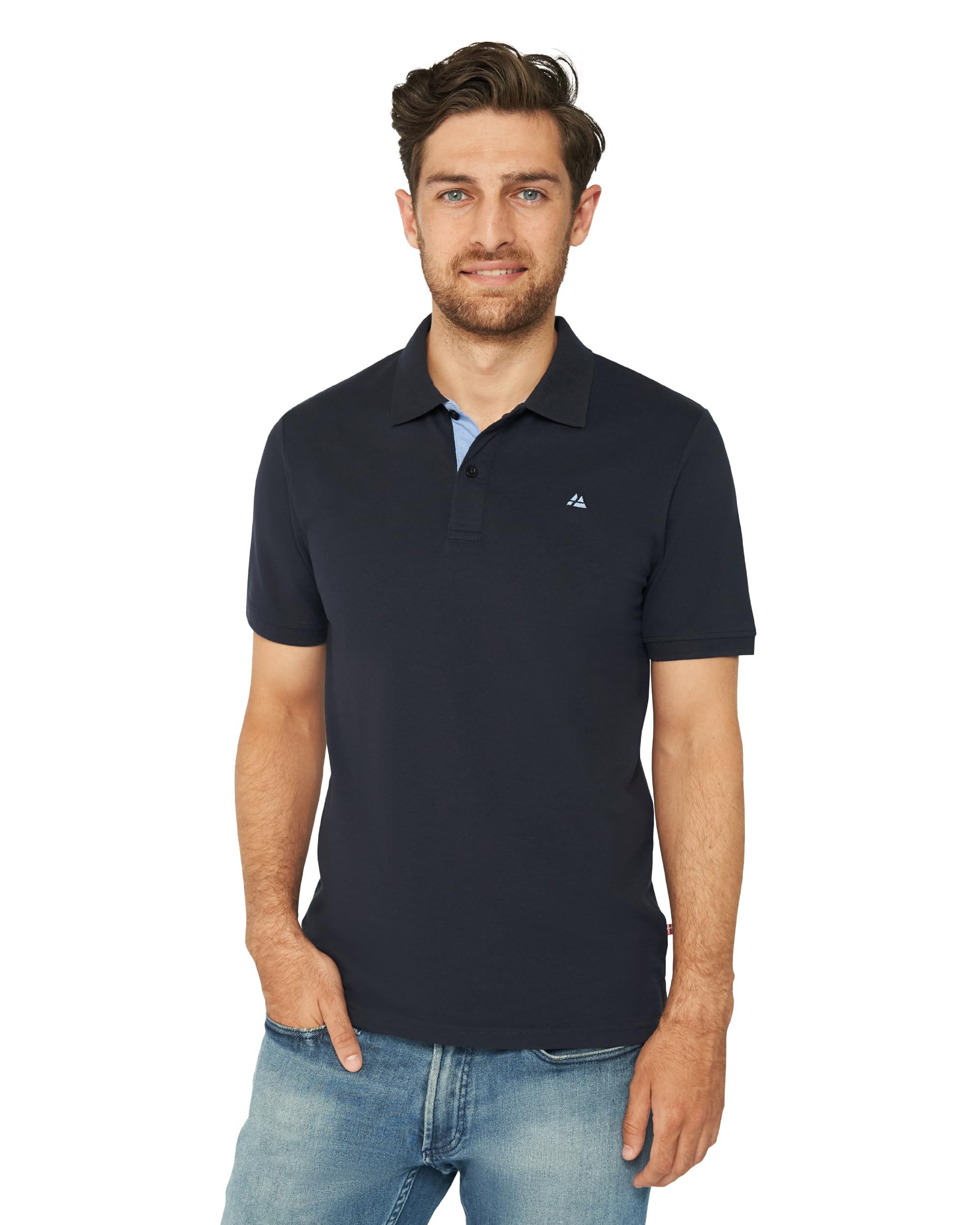 DANISH ENDURANCE Polo Uomo Manica Corta in Cotone Biologico Premium, Polo T-Shirt Uomo, Casual, 1 o 2 Paia