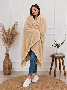 Mulberry Wellsoft Tek Kişilik Battaniye Tv Dekor Battaniyesi 100x170 Deve Tüyü Polyester