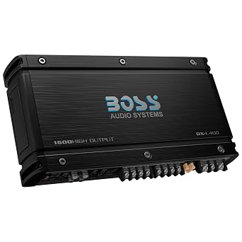 BOSS Audio Systems OX4.400 4-Channel Class A/B Car Amplifier - 1600 High Power, Low/High Level Input, Low Pass Crossover, Add Bass to Subwoofer