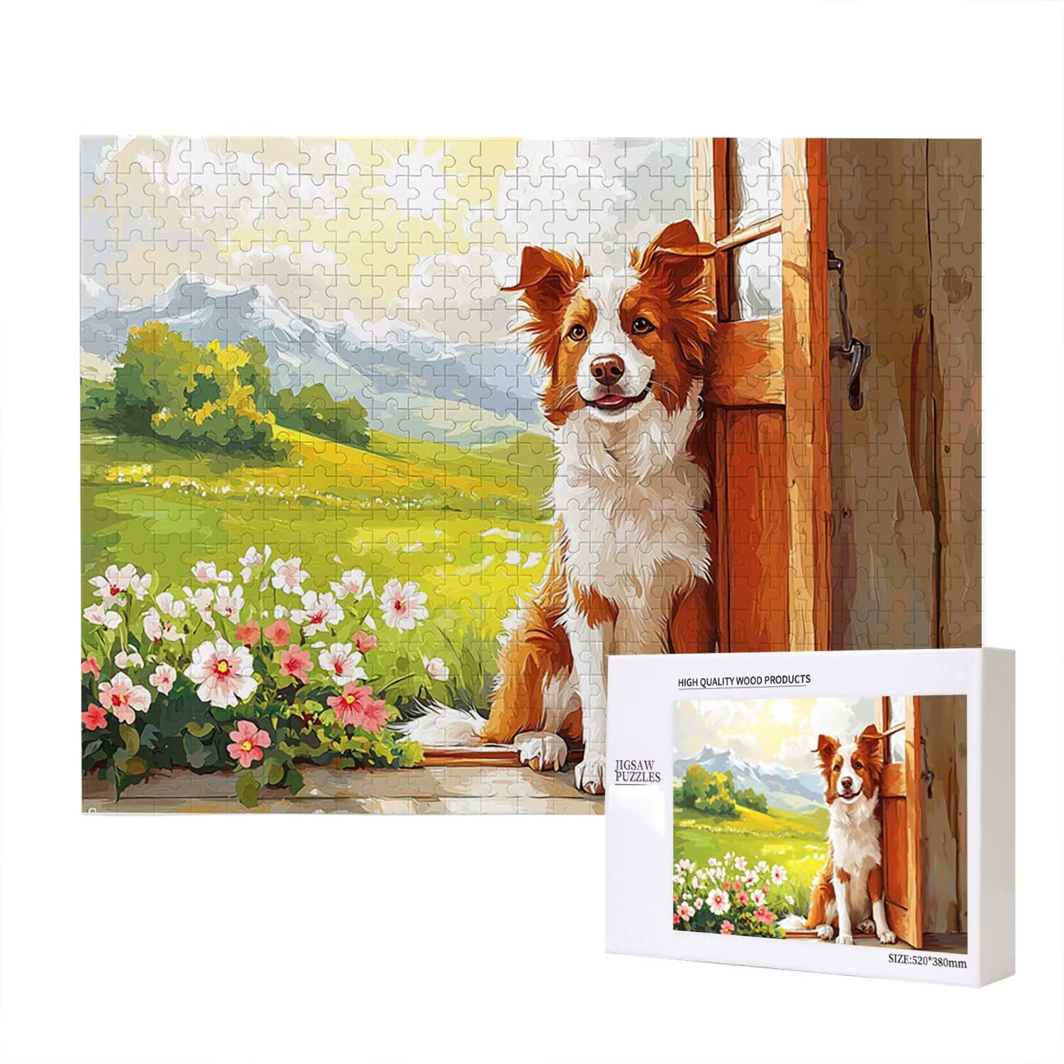 Jigsaw Puzzle, 2000 Pezzi Puzzle Classici, Vista Puzzle Rilassamento Intelligence, Mpossibile Difficile Puzzle Impegnativo per Adulti Puzzle Gioco Familiare, Regalo per Amore Amico Cane fr0-1060