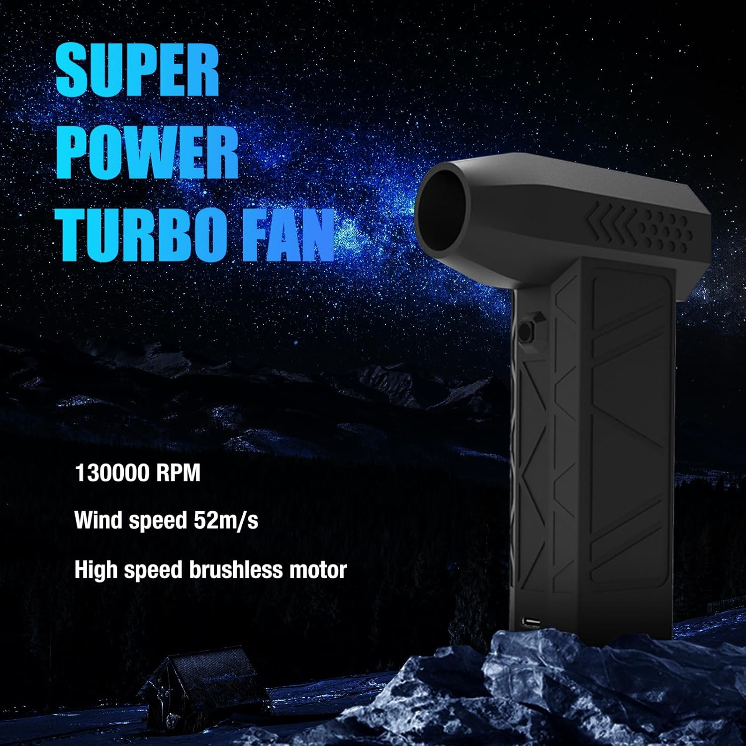 Handheld Electric Air Duster,130000RPM Adjustable Mini Blower,Strong Wind,Compressed Air Duster,with 3-Gear Dust Blower for Cleaning Car,Keyboard,House