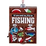Kurt S. Adler If You Need Me I'll Be Fishing Tackle Box Christmas Holiday Ornament