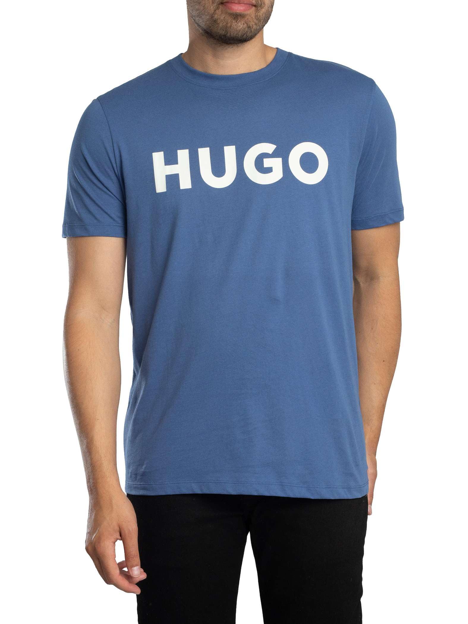 HUGO Dulivio 10229761 01 Short Sleeve T-Shirt L Blue