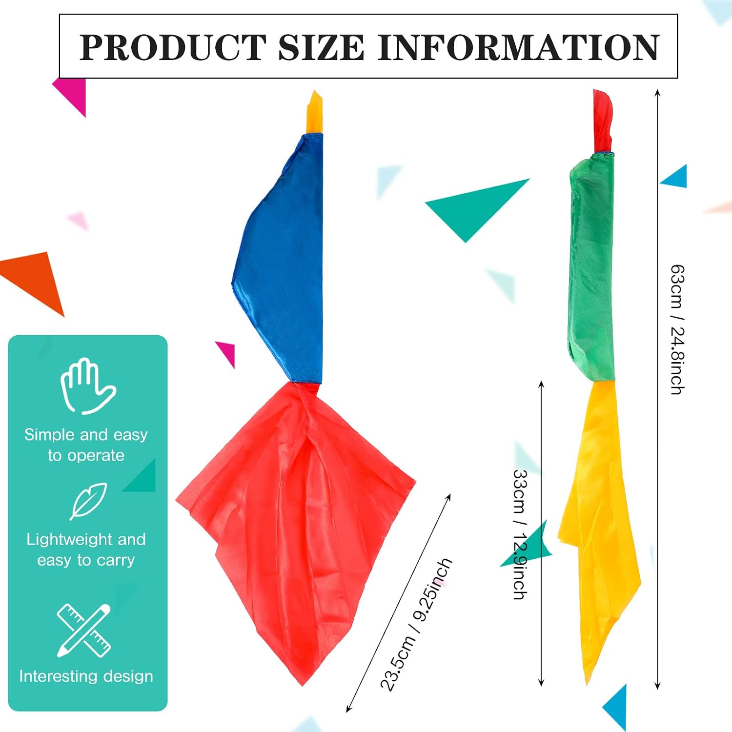 Geyoga 2 Pcs Magic Scarf Easy Hanky Props Scarf Color Changing Handkerchief Street Magic Trick Props for Halloween Christmas Birthday Party Supplies - Image 3