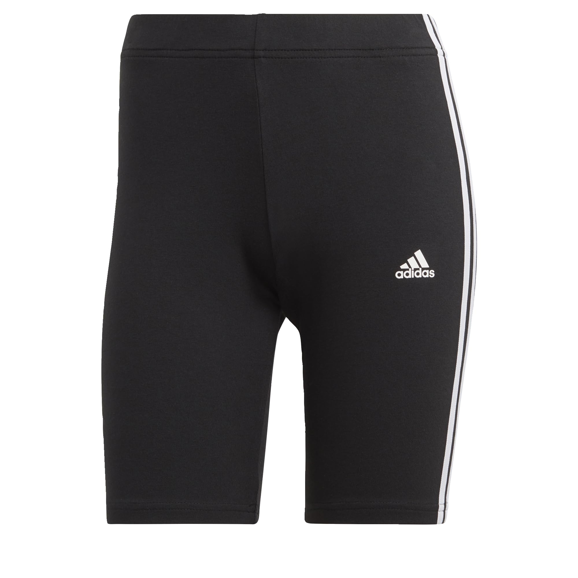 adidas Women's Essentials 3-Stripes Bike Shorts, Black/White, XS