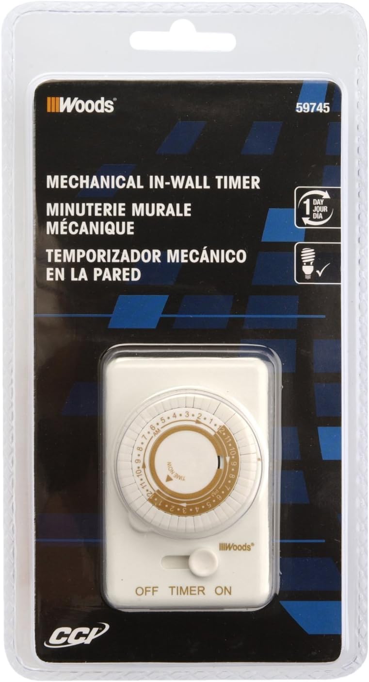 Woods 59745WD In-Wall Timer Packaging