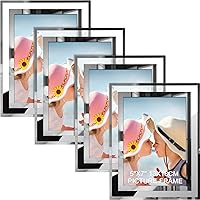 Vista 11 de IZIDDO Juego de 2 Marcos de Fotos de 4 x 6 Pulgadas, Marco de Foto de Vidrio Negro, Solo para Exhibición en Mesa, Marco de Foto para Regalo