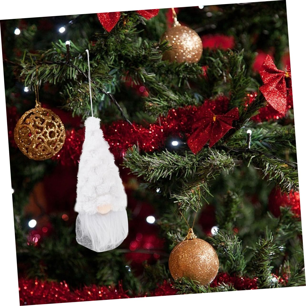 PRETYZOOM 30 STK Weihnachtspuppe entzückende Gnom-Anhänger gesichtslose Puppendekorationen Weihnachtsdekorationen Weihnachts Figuren Spielzeuge Babyspielzeug dekorative kleine Wichtel Stoff