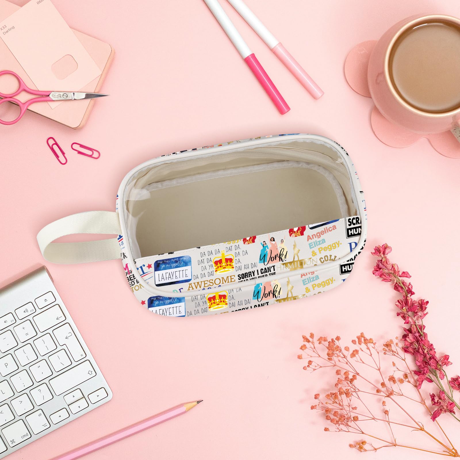 American Musical Inspired Clear Makeup Bag for Musical Theater Lover (HamilEra Cbag EU) - Image 3