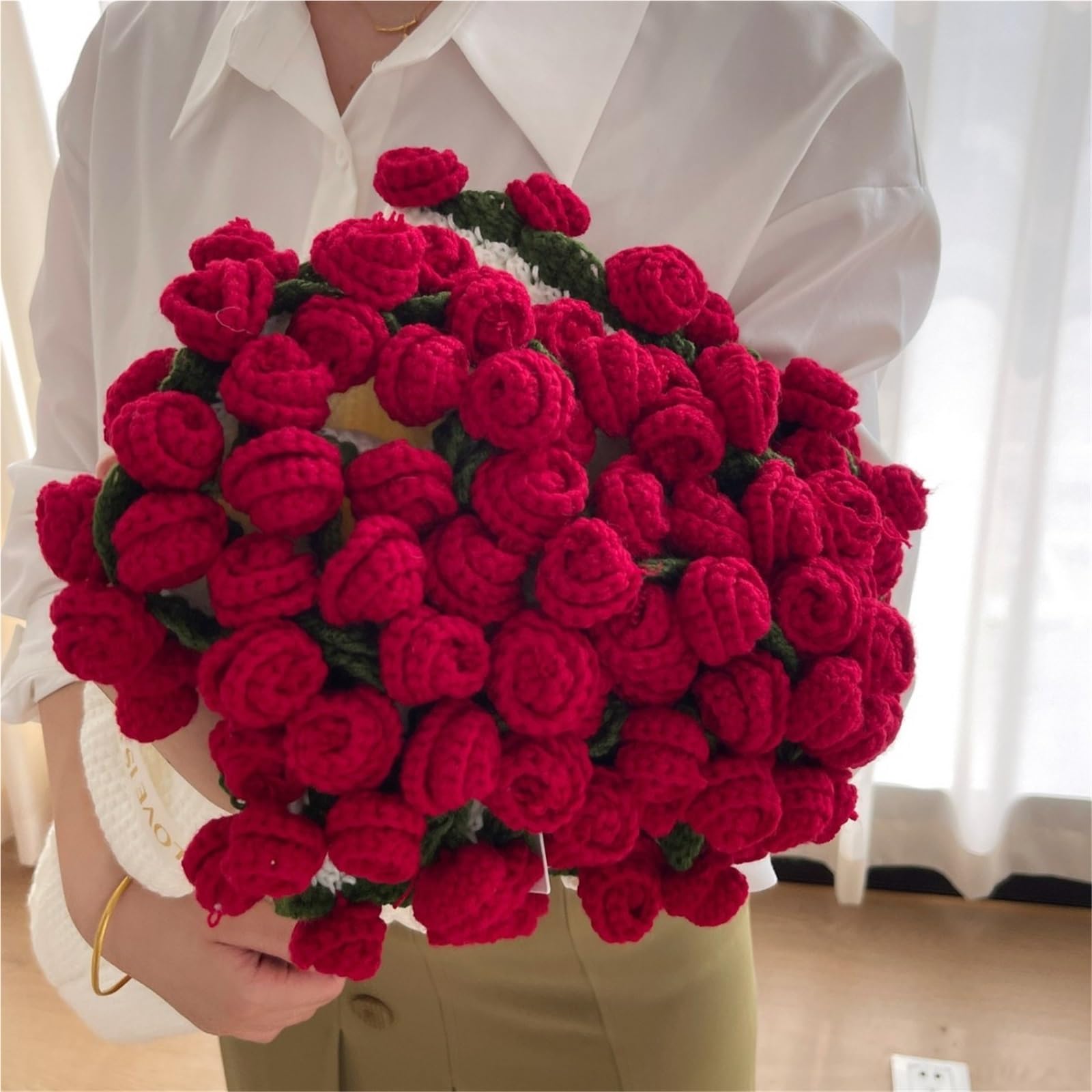 Amazon｜完成したかぎ針編みの花束ブランケット、かぎ針編みの花