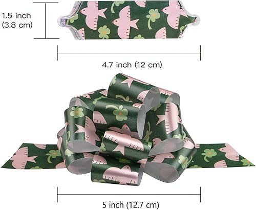 Miniatura 7 de LeZakaa 12 lazos florales con cinta, lazos de regalo con 6 diseños diferentes, perfectos para cumpleaños, envoltura de regalos del día de la madre,