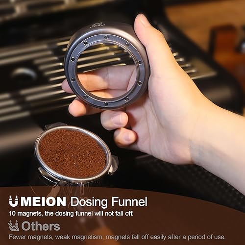 Miniatura 3 de Embudo de dosificación de 2.126 in para portafiltros Breville, embudo dosificador magnético de café expreso, herramientas de expreso, accesorios de