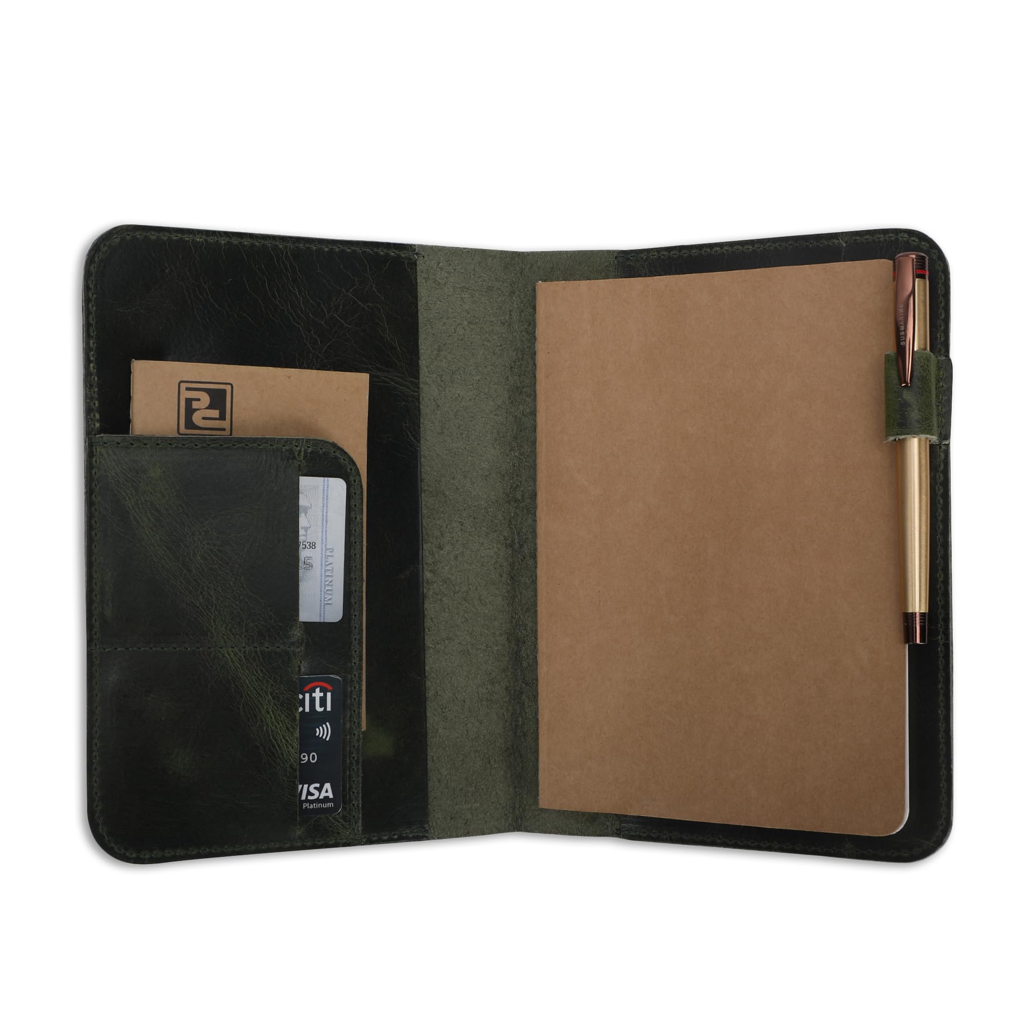 Funda de diario de cuero de 5.75 x 8.25 pulgadas, tamaño A5 mediana recargable, cuaderno de viaje encuadernado en cuero hecho a mano para escritores y viajeros, funda de cuero vintage,