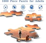 1000 Puzzle pour les adultes, Rocorose Coucher de soleil au bord du lac Puzzle en coulisse Cabine, Paysage Nature Puzzles en famille Cadeau parfait pour les soirées de jeux