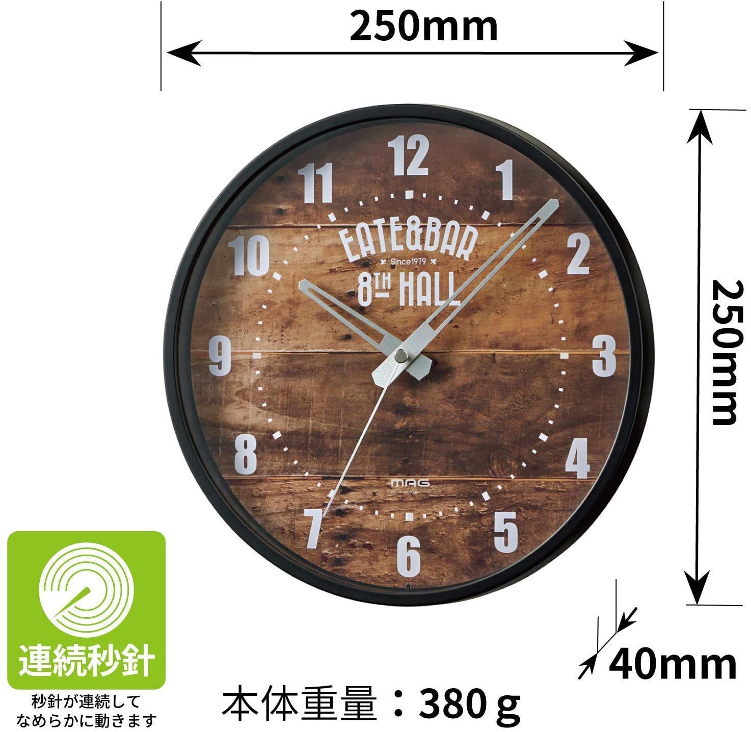 Amazon.co.jp: MAG(マグ) 掛け時計 非電波 アナログ ウォールクロック