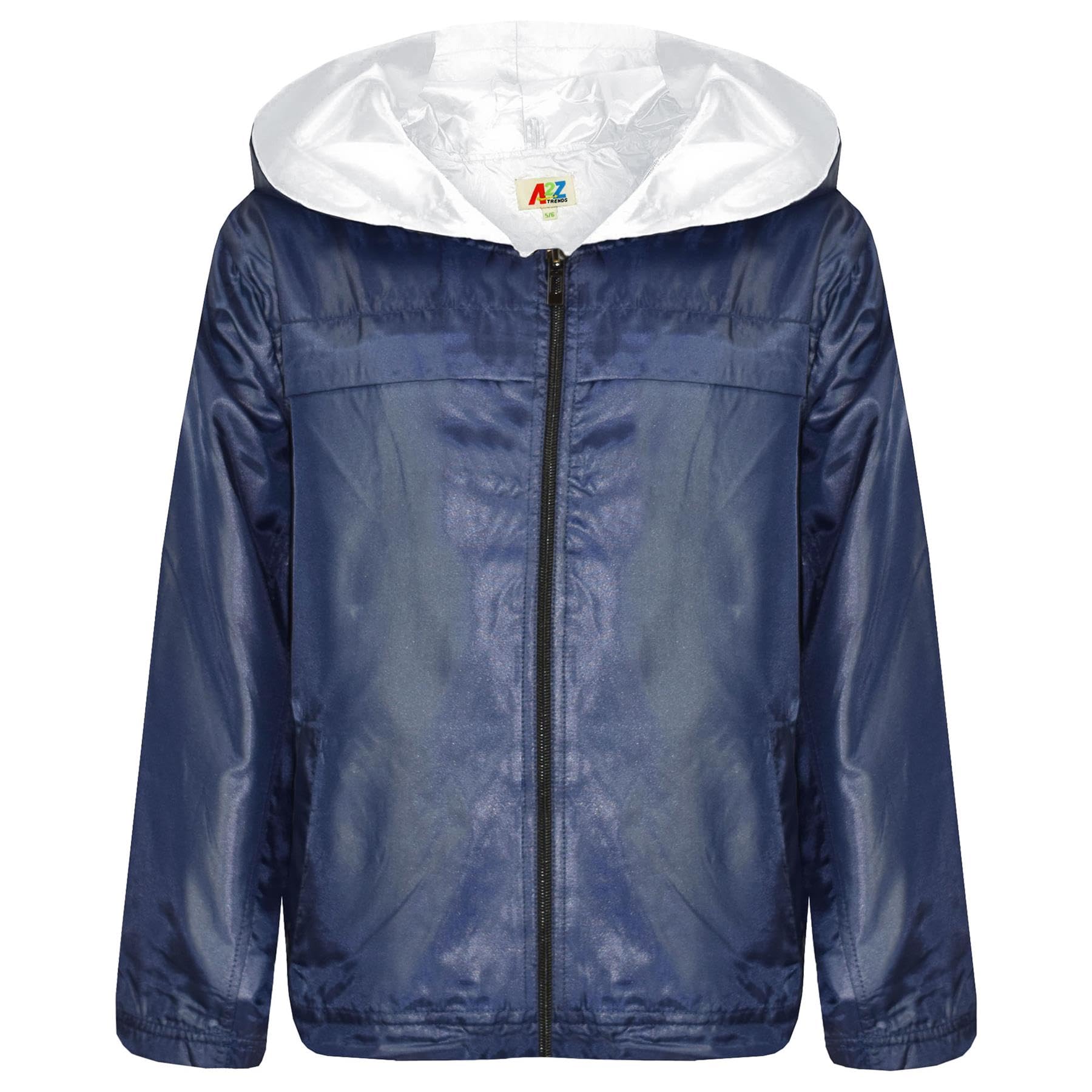 A2z 4 Kids Girls Navy Boys Raincoats Jackets Kids Lightweight Kag Mac- Raincoat Jacket 449 13