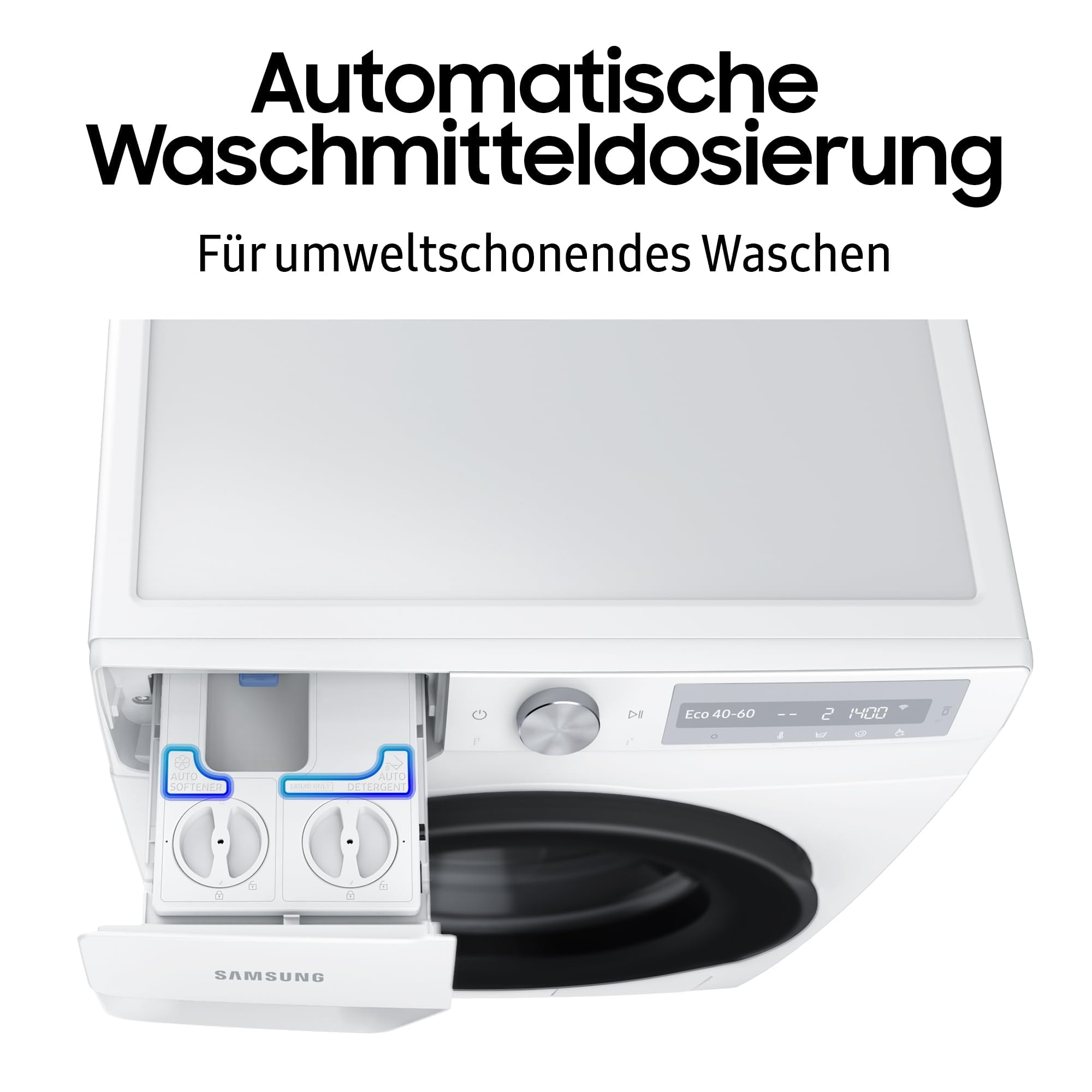 Samsung Waschmaschine 8 kg 1400 U/min Ecobubble WW80T534AAXAS2 Inox Schwarz