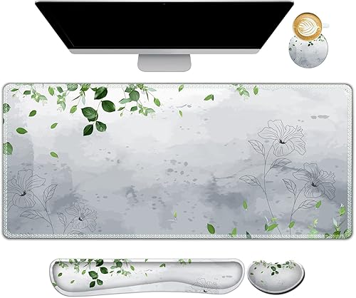 Miniatura 16 de Set de alfombrillas extendidas para mouse de juego ARTSO, almohadilla de soporte para muñecas del teclado + almohadilla para muñecas + alfombrilla