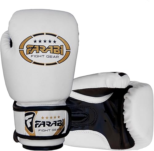 Vista 51 de Farabi - Guantes de boxeo para niños, para Muay Thai, Kick Boxing, entrenamiento, MMA, saco de boxeo Rojo