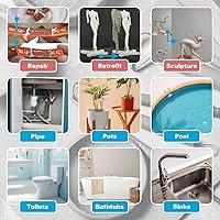 Vista 2 de 1 Libra de Arcilla de Escultura de Masilla Epoxy Natural, Compuesto de Modelado de 2 Partes (A y B) para Esculpir, Modelar, Construir, Reparar