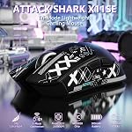 MAMBASNAKE Attack Shark X11SE Souris de jeu sans fil légère, Tri-mode 2,4G/USB-C filaire/BT, 22K DPI, PAW3311 Capteur optique, 59g, 5 Boutons programmables, 300mAh Batterie pour PC/Mac (Griptape noir)