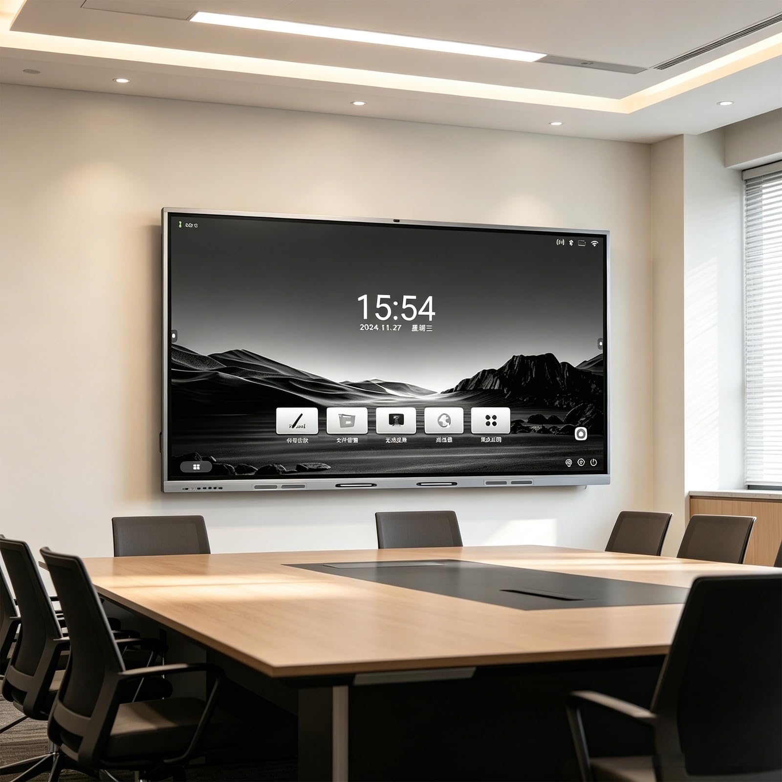 Interaktives Whiteboard Touchscreen Display Dual-System blendfestes gehärtetes Glase kratzfest stoßfest und abweisend gegen Fingerabdrücke fur Buro Home-Office(1431 * 805mm/56.33 * 31.69in)