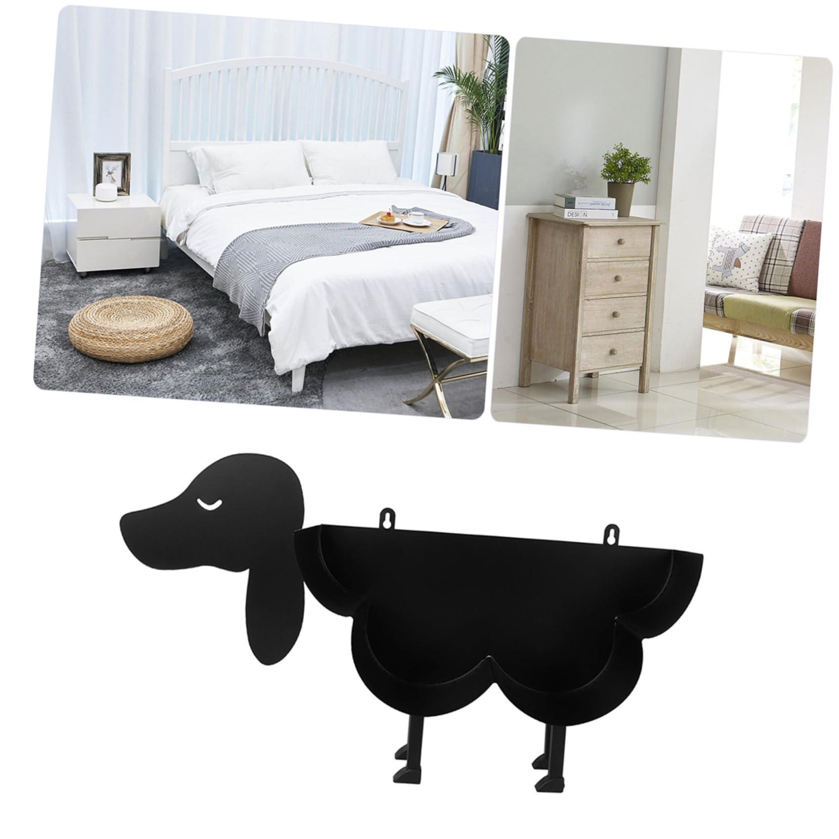 TEHAUX Toilettenpapierhalter und Niedlichem Hundedesign mit Stabilem Boden aus Eisen Moderner Multifunktionaler Organizer für Restaurant und Hotelbadezimmer