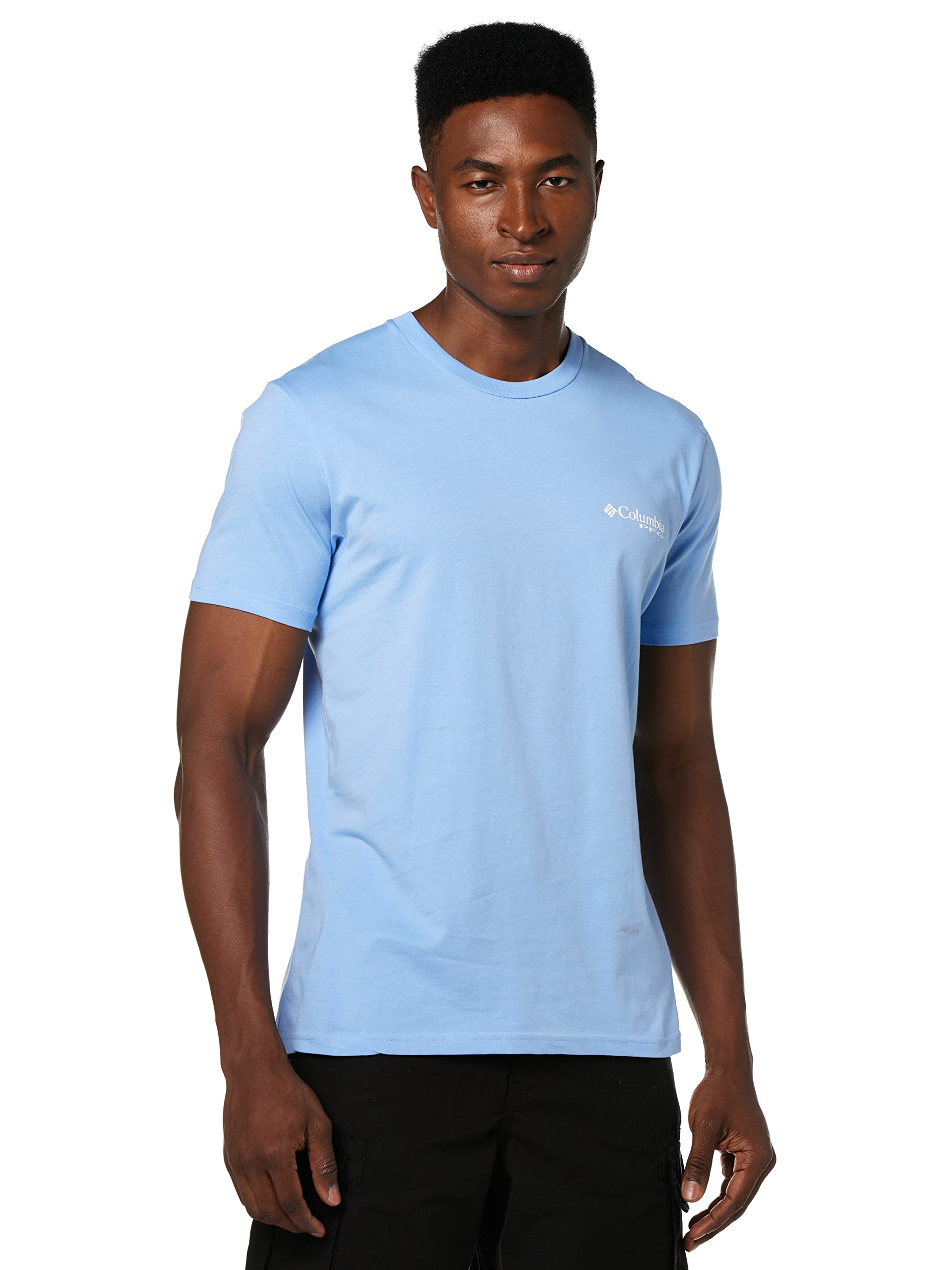 Columbia Men's Pfg Graphic T-shirt T Shirt, White Cap/Flint, L UK